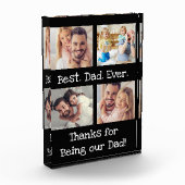 Best Dad Ever 4 Photo Collage Fun Keepsaké Bloc (Gauche)