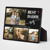 Best dad ever 4 photos personalized black fotoplaat (Zijkant)