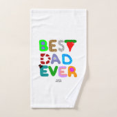 Best Dad Ever Bathroom Towel Set Bad Handdoek (Handdoek)