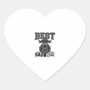 Best Dad Ever Biker Vintage Gravure T-Shirt_1 Hart Sticker
