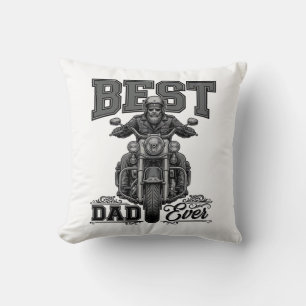 Best Dad Ever Biker Vintage Gravure T-Shirt_1 Kussen