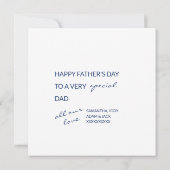 Best Dad Ever Blue Photo Collage Greetings Kaart (Achterkant)