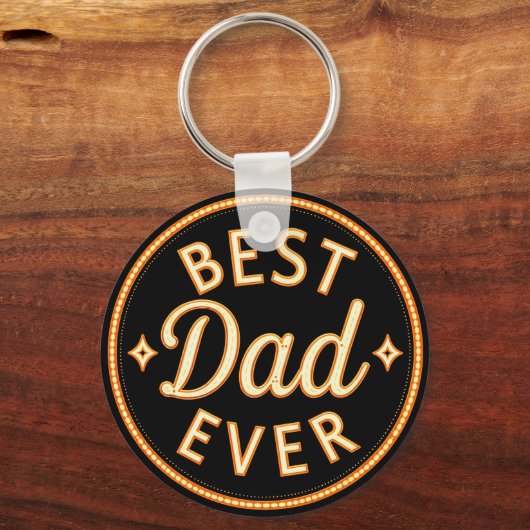 Best Dad Ever  – Bold, Proud & Stylish Sleutelhanger (Achterkant)