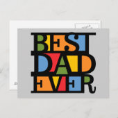 BEST DAD EVER carte postale (Devant / Derrière)