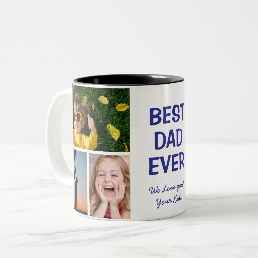 Best Dad Ever Coffee Mug Tweekleurige Koffiemok (Voorkant links)