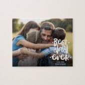 Best Dad Ever Custom Photo From Kids White Script Legpuzzel (Horizontaal)