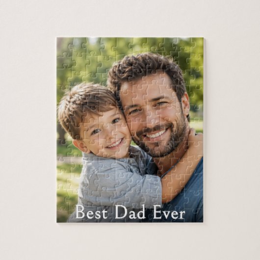 Best Dad Ever Custom Photo Keepsake Legpuzzel (Verticaal)