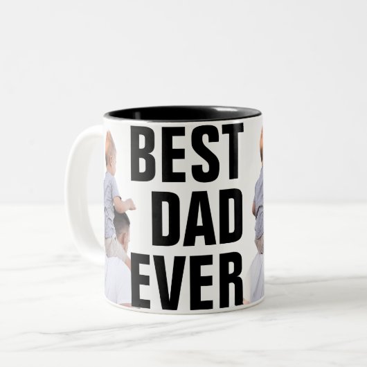 Best Dad Ever Custom Photo Mok (Voorkant links)