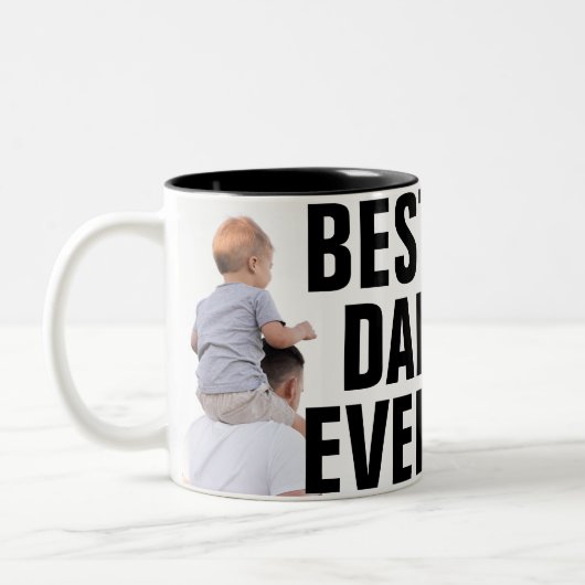 Best Dad Ever Custom Photo Mok (Links)