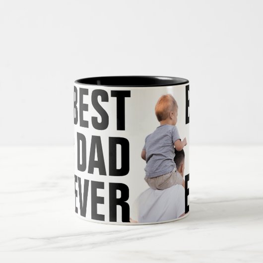 Best Dad Ever Custom Photo Mok (Center)