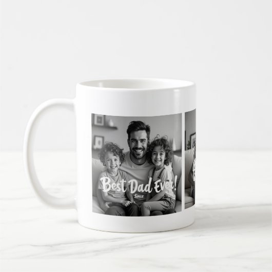 Best Dad Ever – Custom Photo Mug Koffiemok (Links)