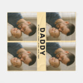 Best Dad Ever Custom Photo | Personalized Father’s Fleece Deken (Voorkant (Horizontaal))