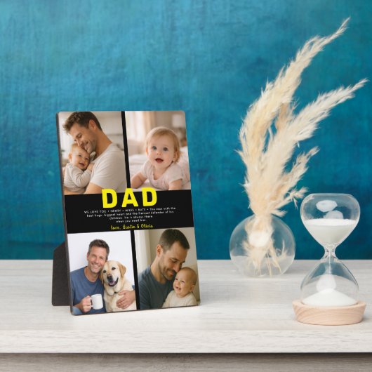 Best Dad Ever Custom Photo | Personalized Father’s Fotoplaat (Zijkant)