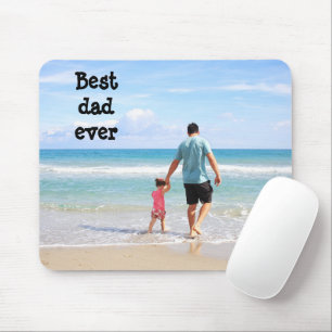 Best Dad Ever Custom Photo Vaderdag Cadeau Muismat