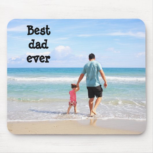 Best Dad Ever Custom Photo Vaderdag Cadeau Muismat (Voorkant)