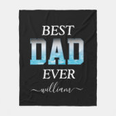 Best Dad Ever Custom Photo Vaderdag Fleece Deken (Voorkant)