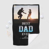 Best Dad Ever Custom Photo Vaderdag Golfhanddoek (Insitu)