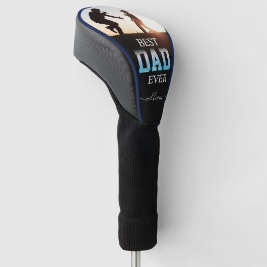 Best Dad Ever Custom Photo Vaderdag Golfheadcover (Schuin)