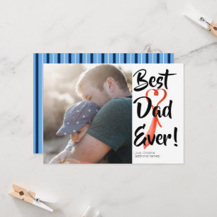 Best Dad Ever Custom Photo Vaderdag Kaart