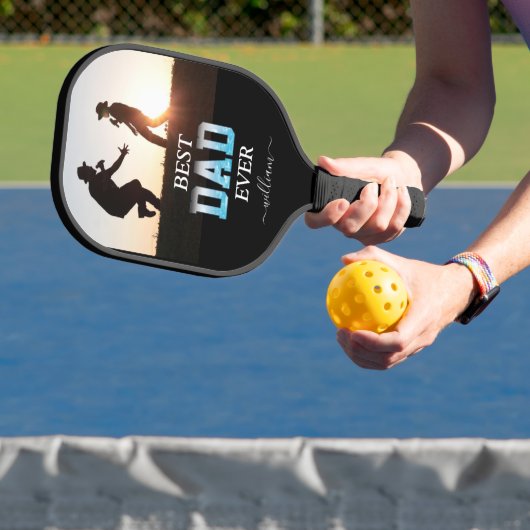 Best Dad Ever Custom Photo Vaderdag Pickleball Paddle (Insitu)