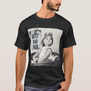 Best Dad Ever Custom Photo Vaderdag T-shirt