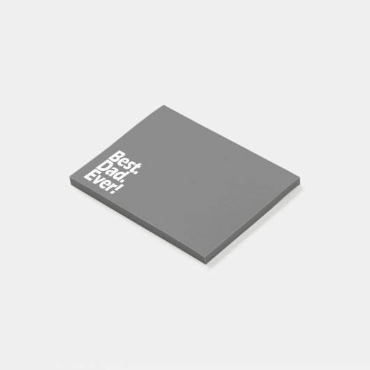 Best Dad Ever Exclamation Black/White Vaderdag Post-it® Notes (Schuin)