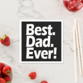 Best Dad Ever Exclamation Black/White Vaderdag Servet (Insitu)