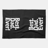 Best Dad Ever Exclamation Black/White Vaderdag Theedoek (Horizontaal)