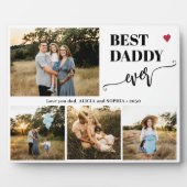 Best dad ever family photo collage heart fotoplaat (Voorkant)