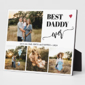 Best dad ever family photo collage heart fotoplaat (Zijkant)