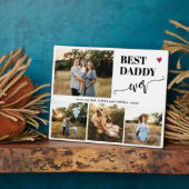 Best dad ever family photo collage heart fotoplaat (Zijkant)