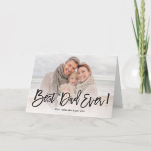 Best Dad Ever Father's Day Photo Greeting Card Kaart