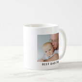 Best Dad Ever Full Photo Personalized Coffee Mug (Devant droit)