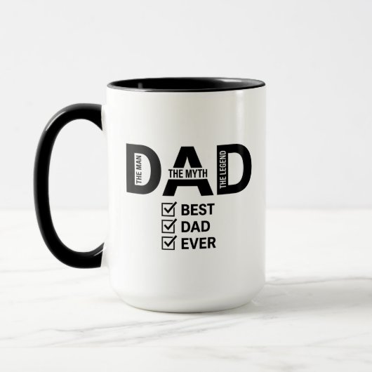 Best Dad Ever Funny Fathers Day Coffee Mug (Gauche)