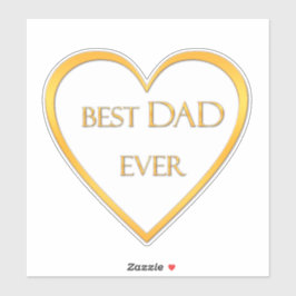 Best dad ever golden  sticker