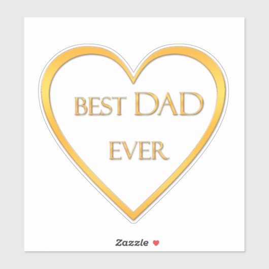 Best dad ever golden  sticker (Vel)