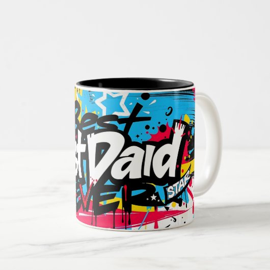 Best Dad Ever Graffiti-Style Father’s Day Mug (Devant droit)