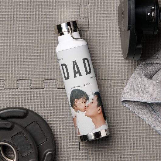 Best Dad Ever Minimalist Photo Father's Day Waterfles (Gym)