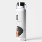 Best Dad Ever Minimalist Photo Father's Day Waterfles (Achterkant)