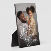 Best Dad Ever minimalist Photo Vaderdag Fotoplaat (Zijkant)