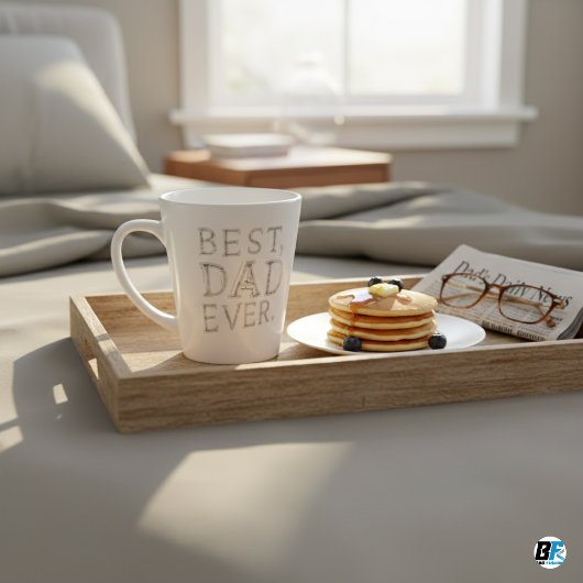 Best Dad Ever Modern Photo Vaderdag Latte Mok