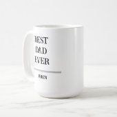 Best Dad Ever Personalized Custom NameCoffee Mug (Devant gauche)