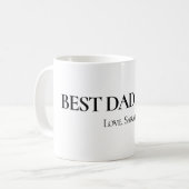Best Dad Ever Personalized Mug Koffiemok (Voorkant links)