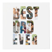 Best Dad Ever | Photo Collage Placeholder Template Kubus (Voorkant)