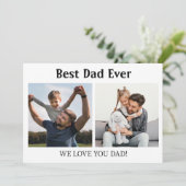 Best Dad Ever Photo Collage Vaderdag Gift Kaart (Staand voorkant)