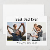 Best Dad Ever Photo Collage Vaderdag Gift Kaart (Voorkant / Achterkant)