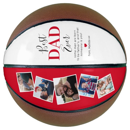 Best Dad Ever Photo Keepsake Basketball Basketbal (Voorkant)