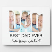 Best Dad Ever Photo Letter Fotoplaat (Voorkant)