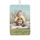 Best Dad Ever Photo Script Air Freshener Luchtverfrisser (Achterkant)