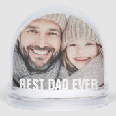 Best dad ever photo sneeuwbol (Voorkant)